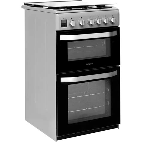 hotpoint silver gas cookers